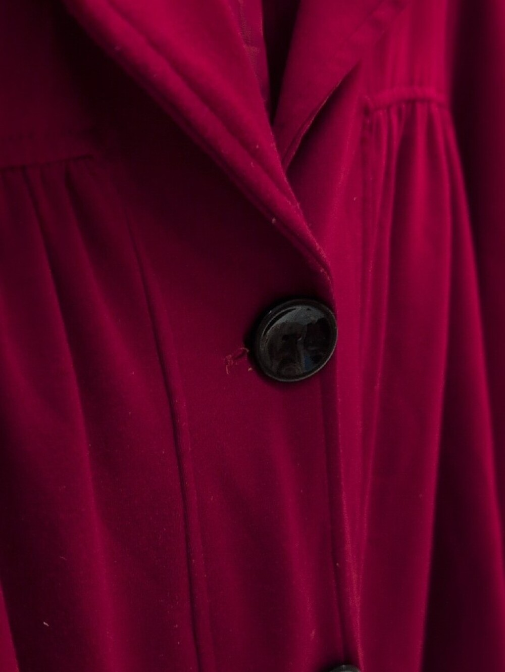 Notations Girls' Raspberry Button-Front Pea Coat - Picture 4 of 4